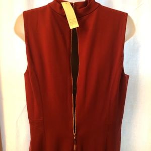 White House Black Market burgundy Sheath dress